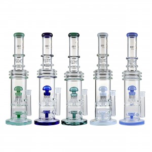 18.4" High Point Glass Sprinkler Jellyfish Perc Water Pipe Rig - [DY-197]